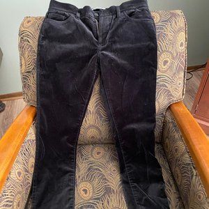 Banana Republic true black velvet skinny pants